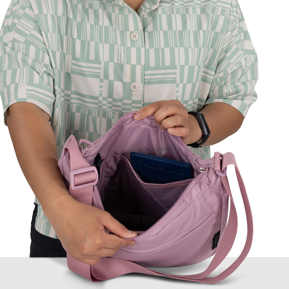 Lätt handväska - OSPREY Daylite Crossbody Pouch Iris Pink - 9