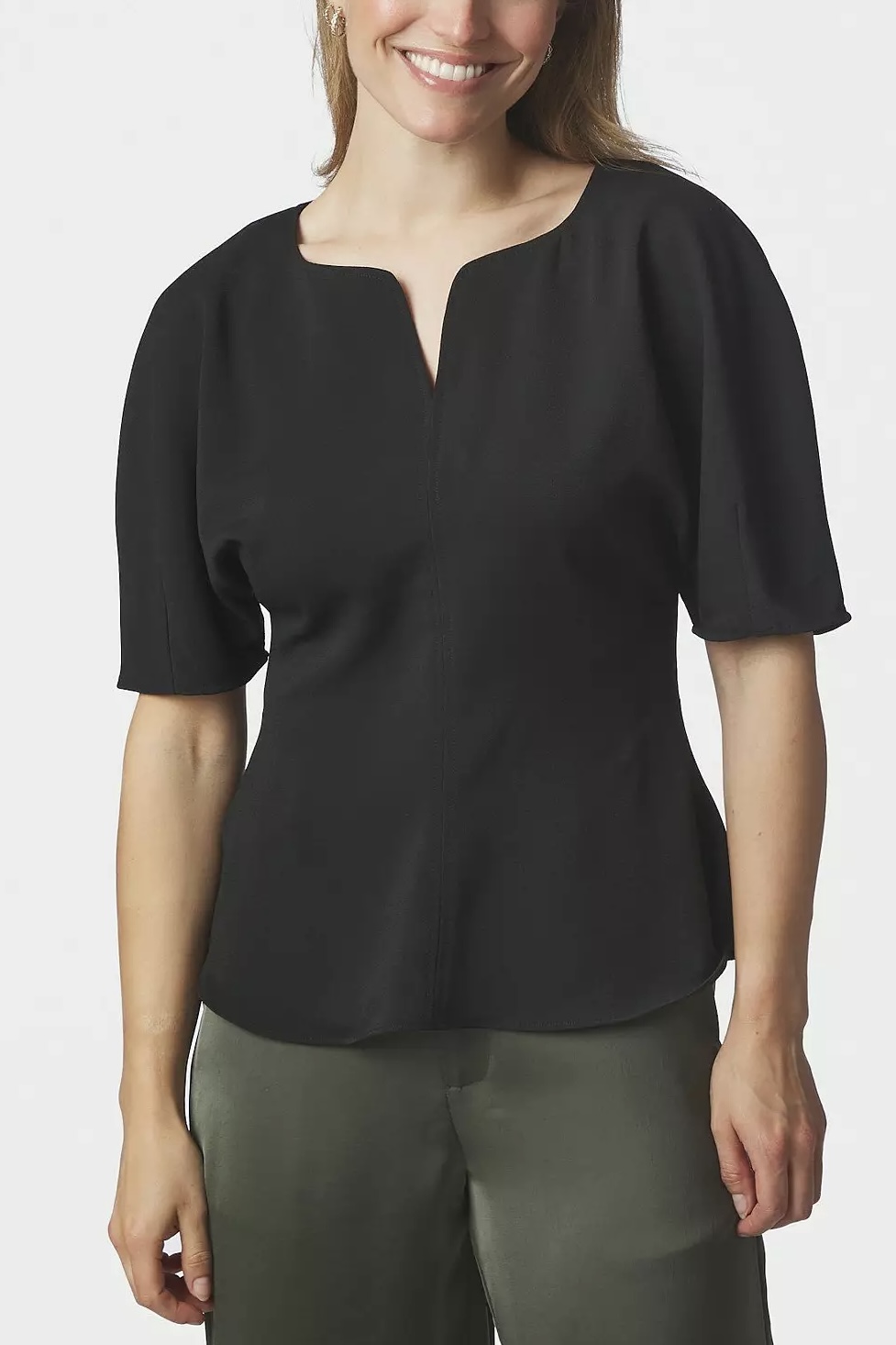 Neo Noir -Josine Crepe Blouse  Black