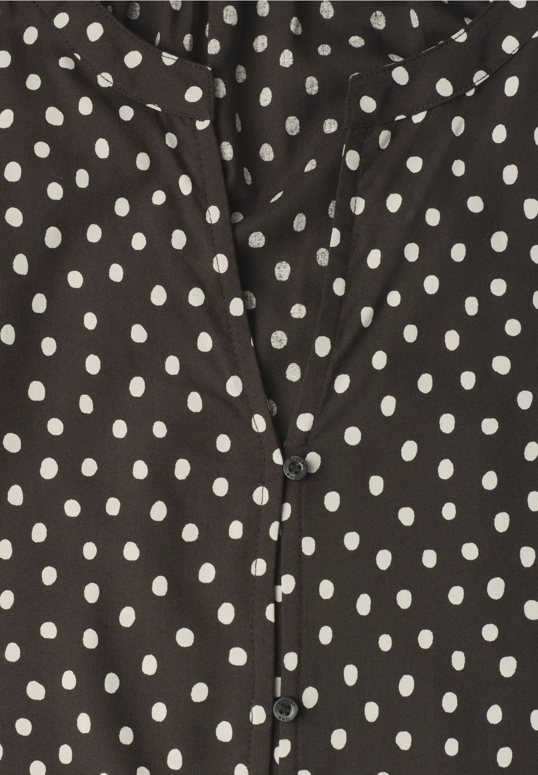 LTD QR Splitneck Blouse W butt - Black Coffee - Street One - 5