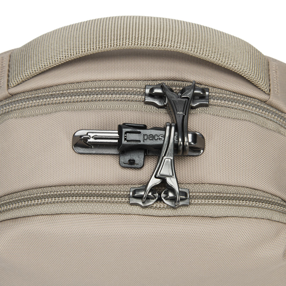 Stöldsäker axelremsväska - PACSAFE V Companion Crossbody Beige - 6