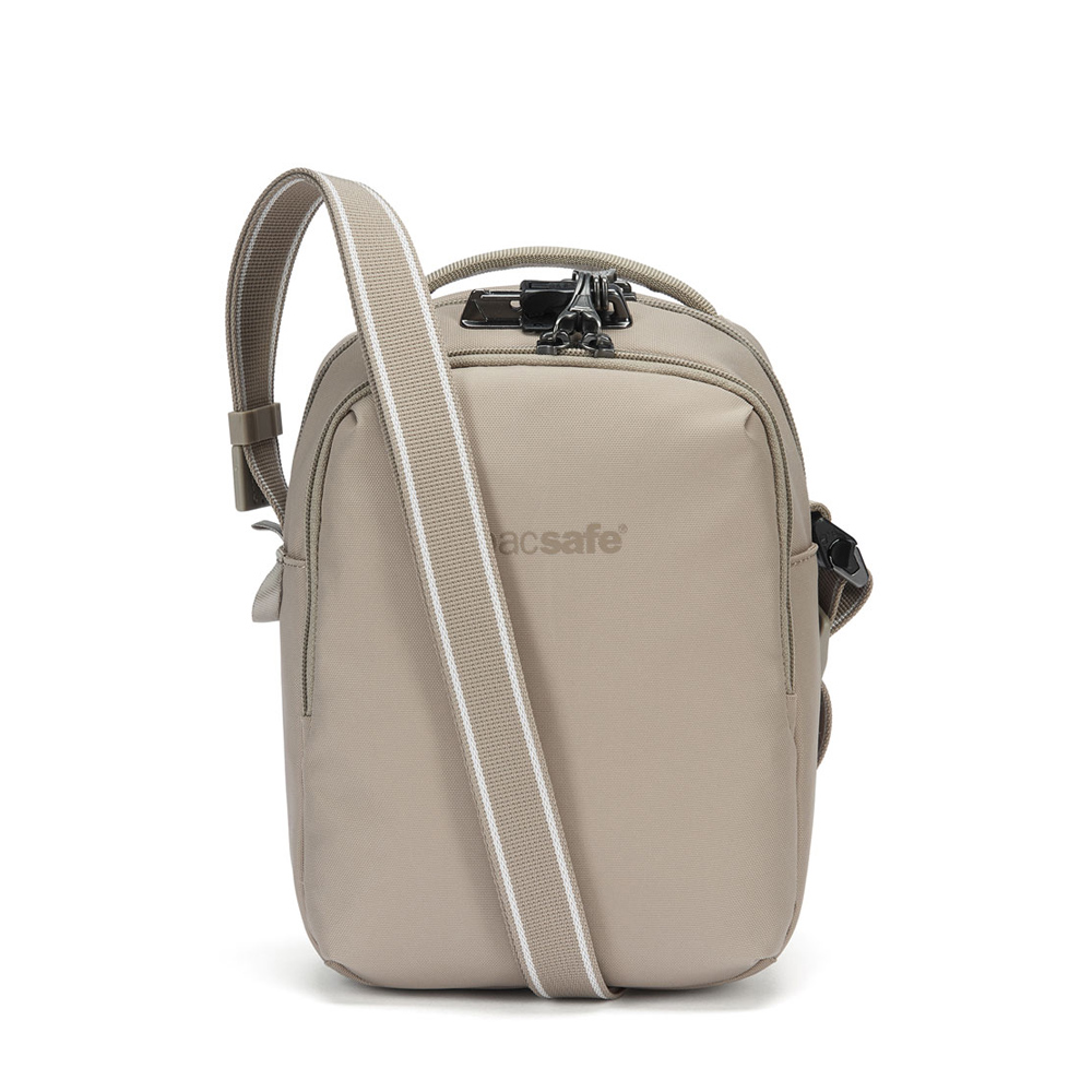 Stöldsäker axelremsväska - PACSAFE V Companion Crossbody Beige