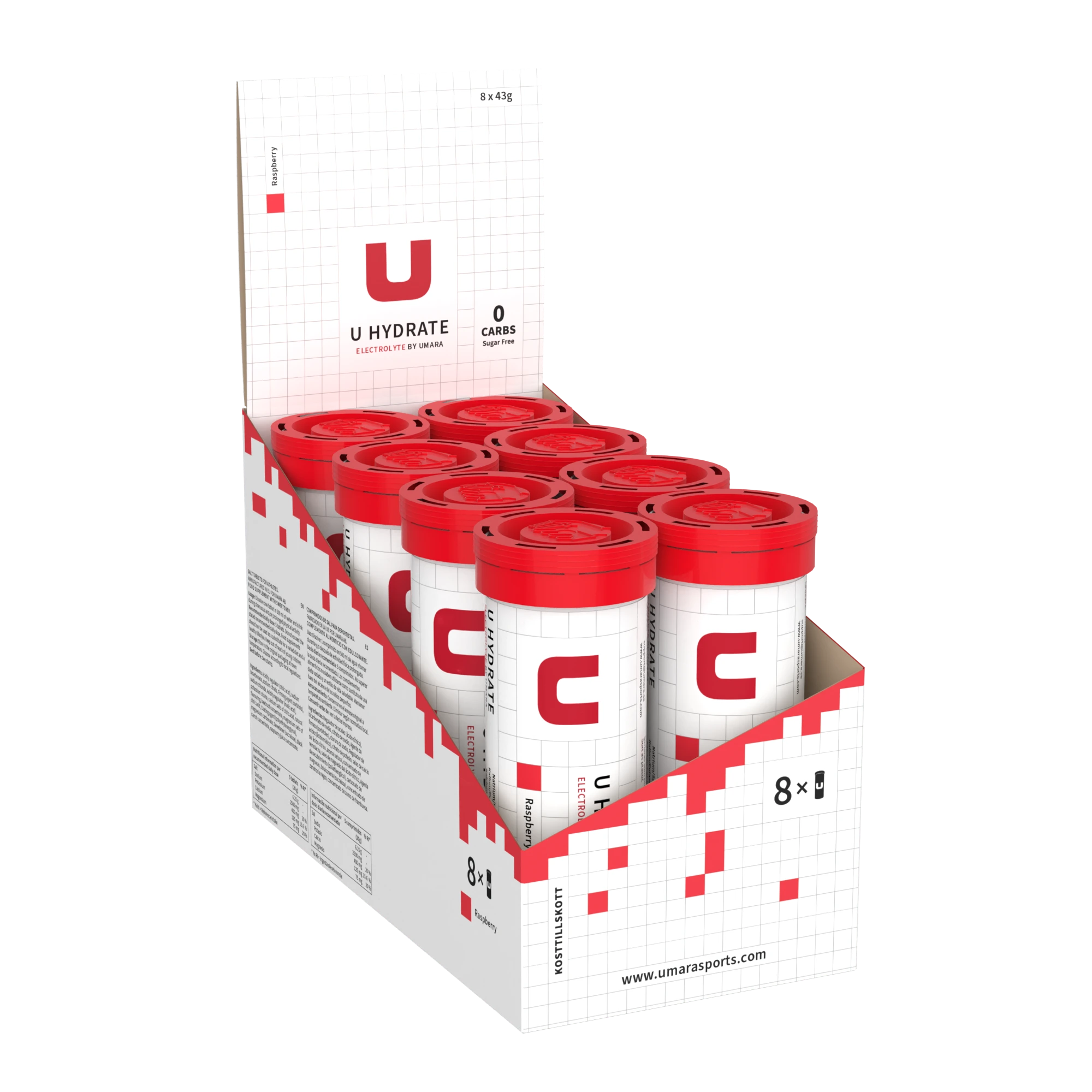 Umara U Hydrate - Elektrolyt Hallon  - 4