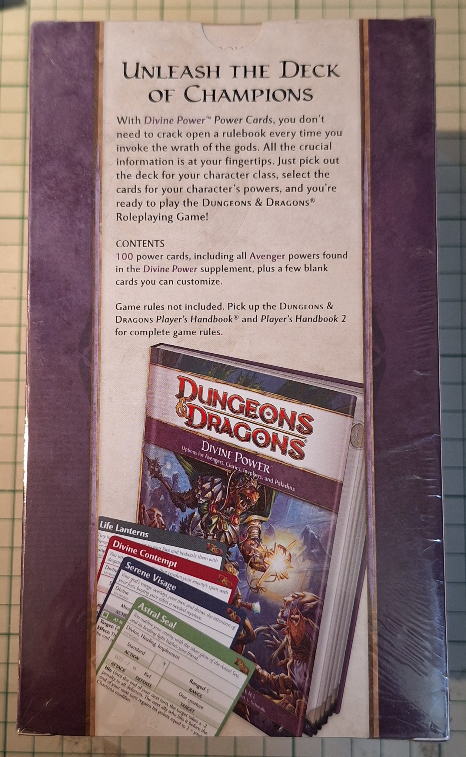 Dungeons & Dragons 4 - Power Cards - Divine Power - Avenger - 2