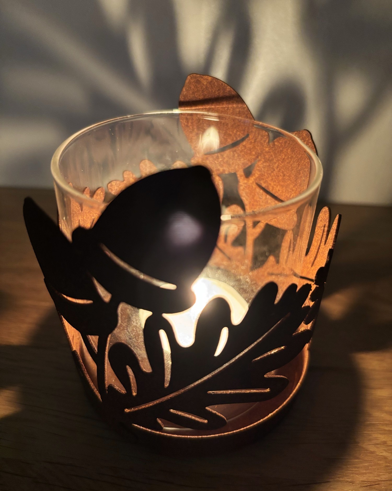 Ljuslykta Ek Med Glas - 3