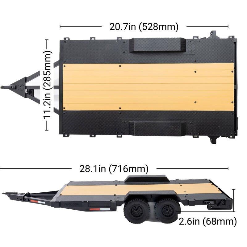 Axial 1/10 SCX10 Flat Bed Vehicle Trailer - 38