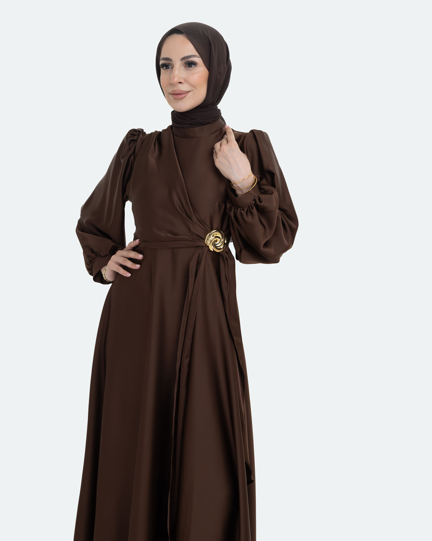 Party Dress - Brown - 3