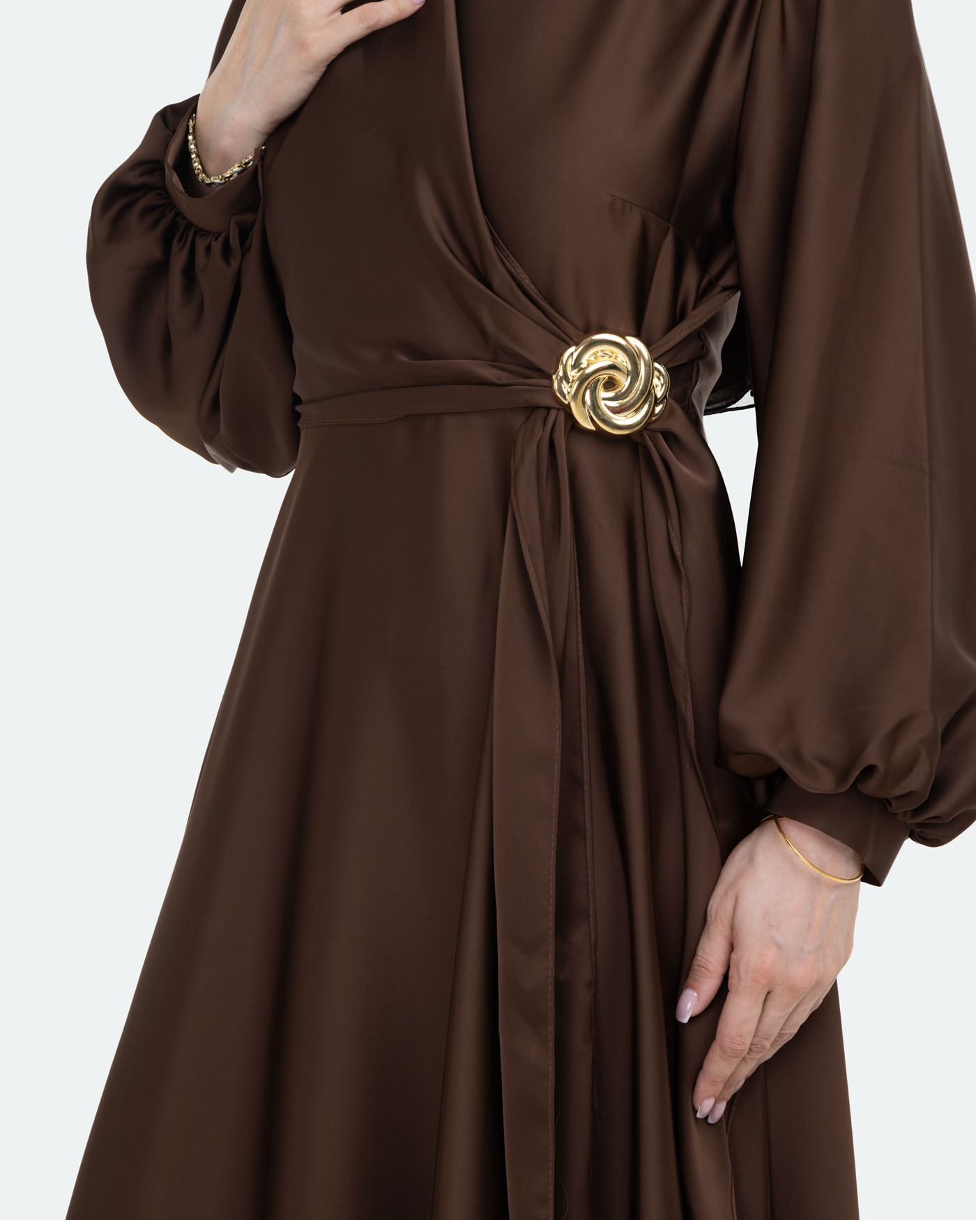 Party Dress - Brown - 4