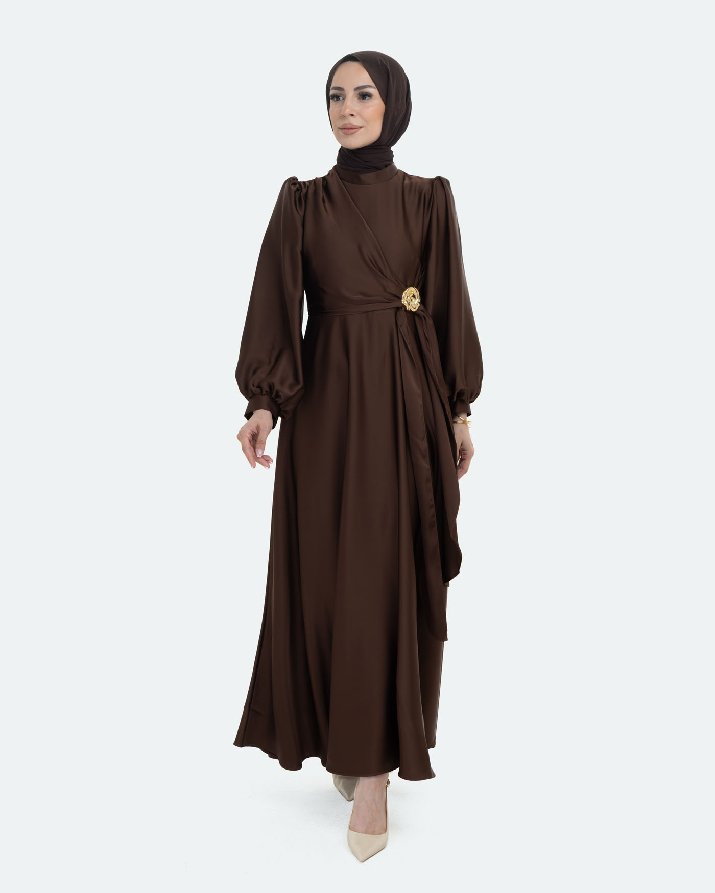 Party Dress - Brown - 5