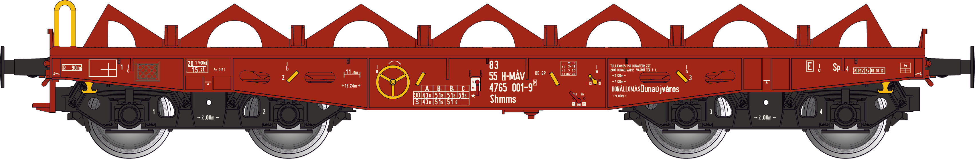 Coilsvagn Shmms 83 55 4765 001-9, MÁV Ep VI