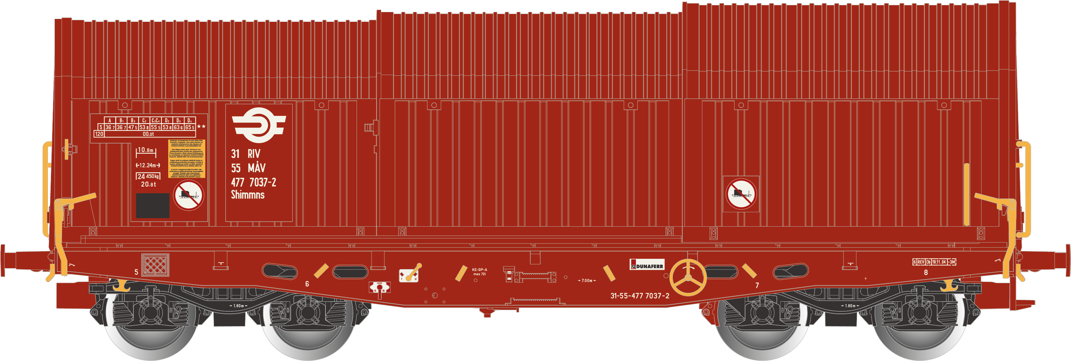 Huvvagn Shimms, 31 55 477 7037-2 MÁV Ep V