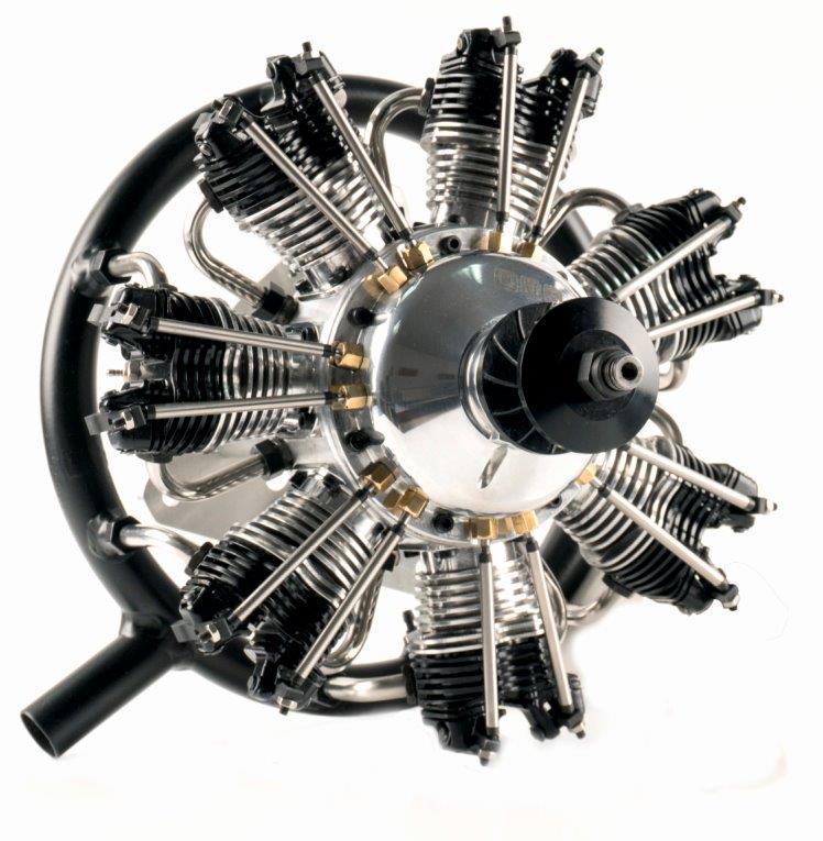 UMS ST-7-35  7 cyl. radial för Methanol
