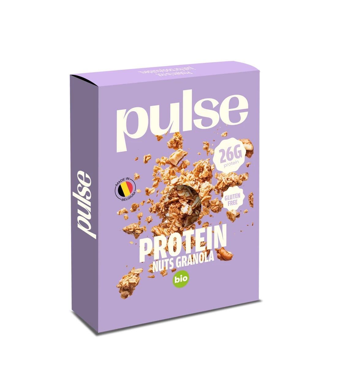 vegansk ekologisk glutenfri granola med nötter 350g pulse