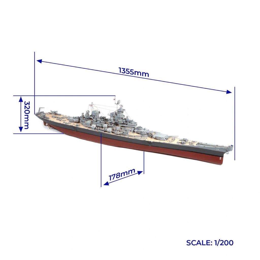 OcCre USS Missouri (BB-63) 1/200 Slagskepp 1355mm - 3