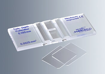 Marienfeld Superior 0640010 Neubauer Improved räkningskammare, mörka linjer, 0,1 mm