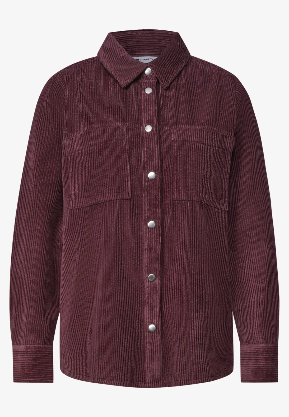Corduroy Shirtcollarblouse - Rustic Rouge - Street One - 4