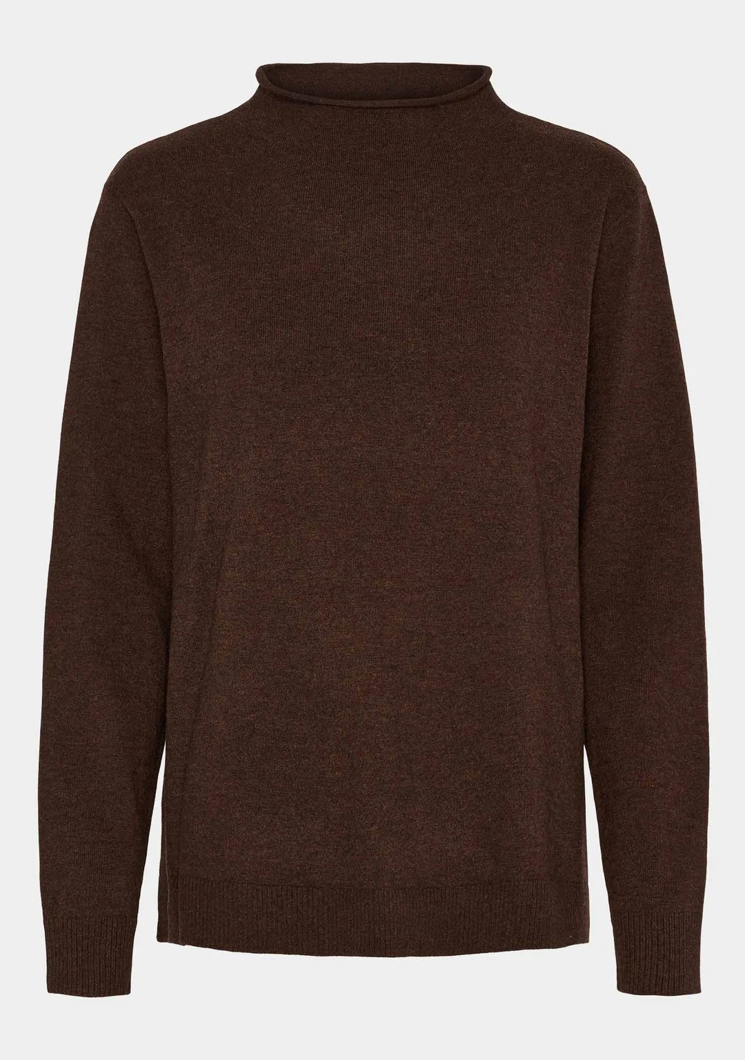 Frigga A-shape Pullover - Dark Brown Melange - Isay - 4