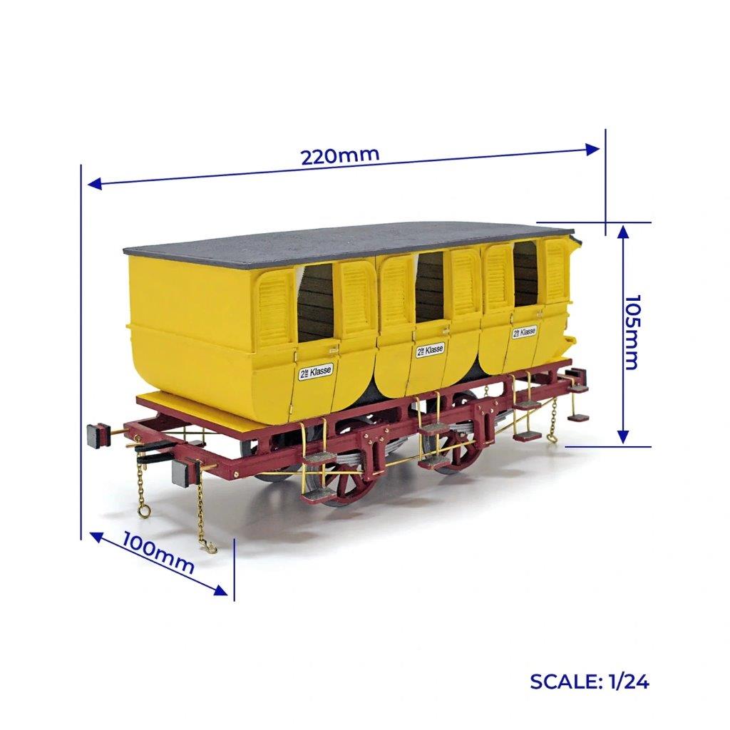 OcCre Adler Passagerarvagnar 1/24 625mm - 2