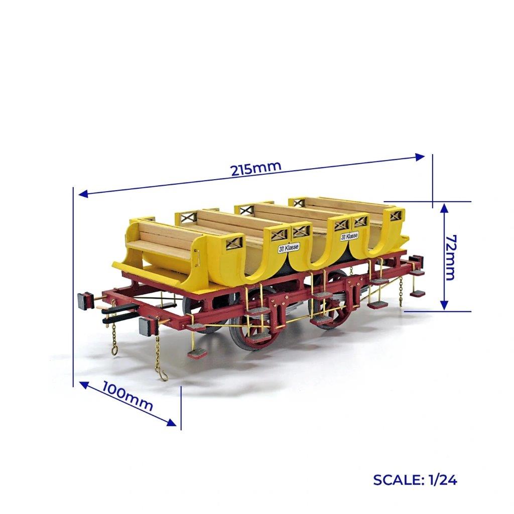 OcCre Adler Passagerarvagnar 1/24 625mm - 3