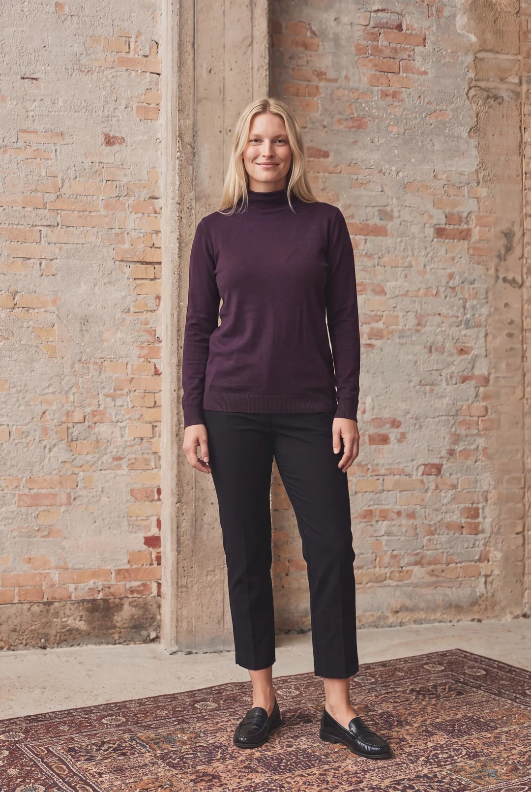 Frigga A-shape Pullover - Aubergine - Isay - 3