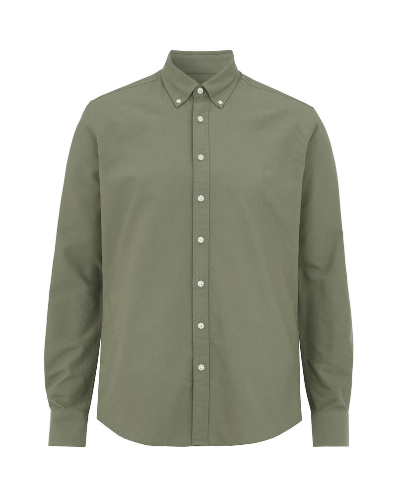Herrskjorta Oxford Slim Fit - Cottover - Fairtrade, EKO & GOTS - Oliv