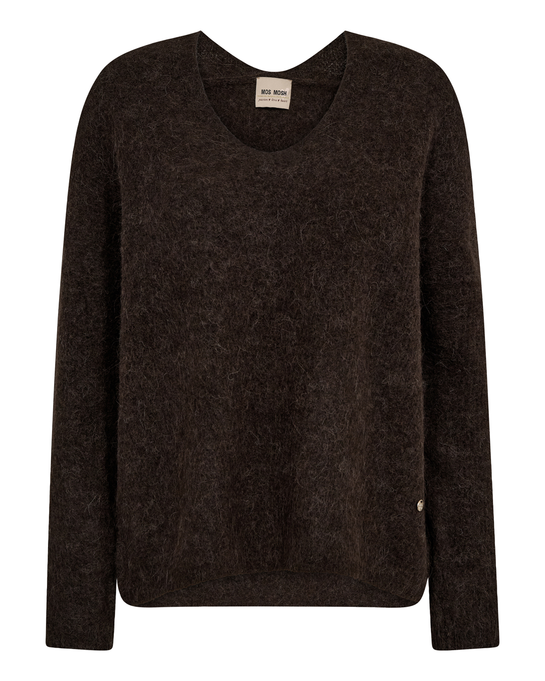 Jumper Thora v-ringad delicioso brun - 3