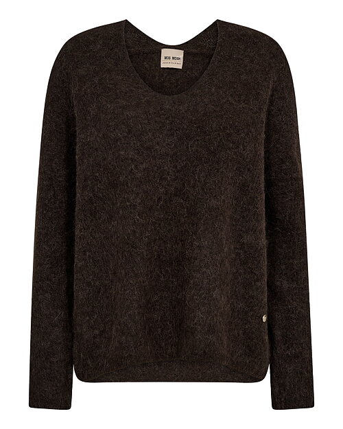 Jumper Thora v-ringad delicioso brun - 3