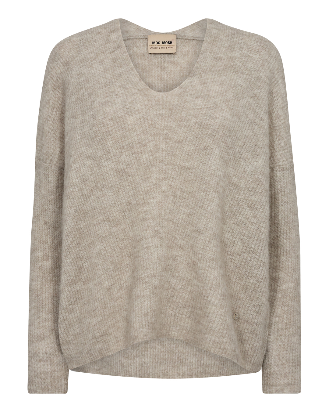 Jumper Thora v-ringad ljusgrå - 3
