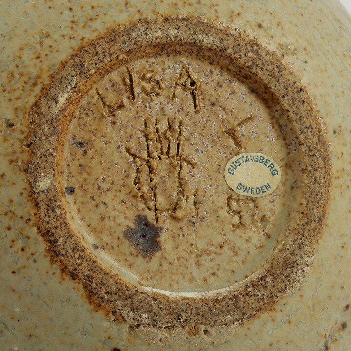 リサラーソン  一点もの  ベース  レリーフ装飾  13/11cm  1956年