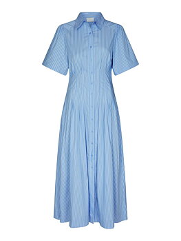 Neo Noir Baia Stripe Poplin Dress,  Black