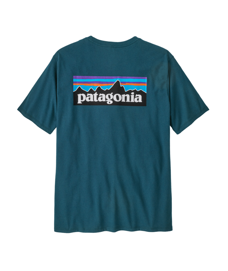 Patagonia t-shirt P-6 logo responsibili glacial blue - 2