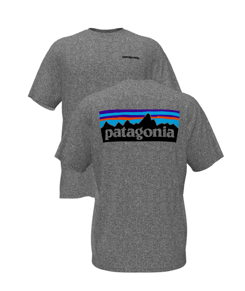 Patagonia t-shirt P-6 logo responsibili gravel heather