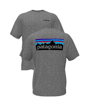 Patagonia t-shirt P-6 logo responsibili gravel heather