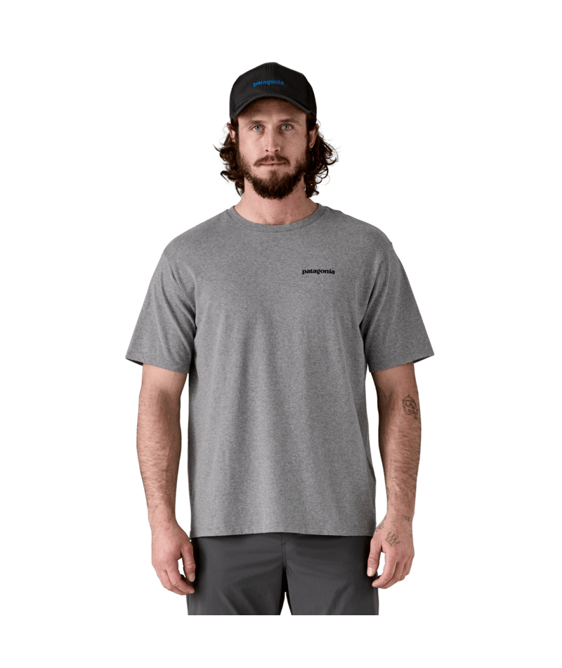 Patagonia t-shirt P-6 logo responsibili gravel heather - 7
