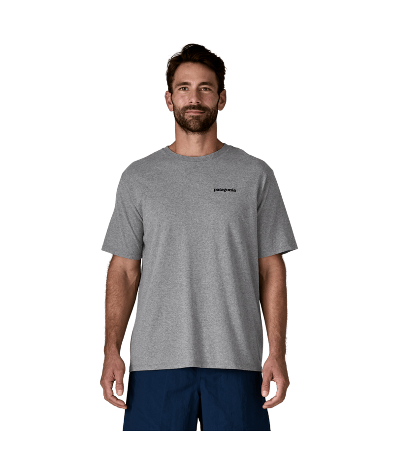 Patagonia t-shirt P-6 logo responsibili gravel heather - 2