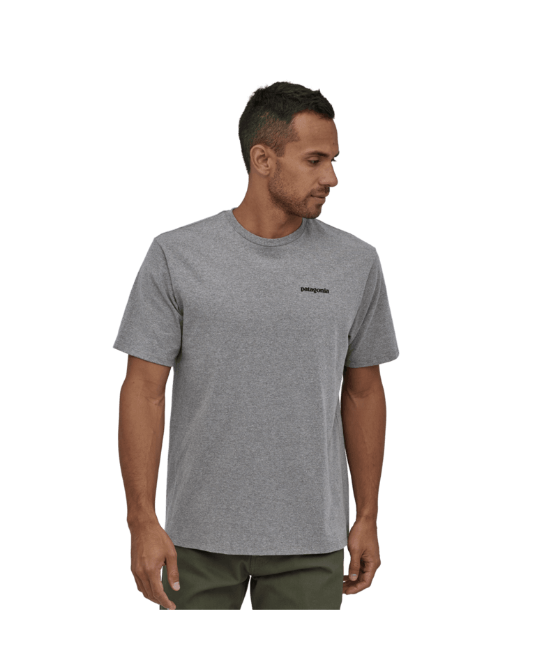Patagonia t-shirt P-6 logo responsibili gravel heather - 5