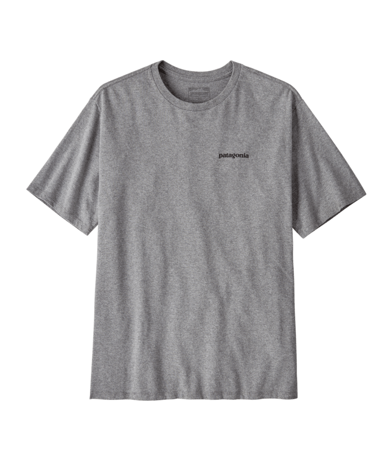 Patagonia t-shirt P-6 logo responsibili gravel heather - 9
