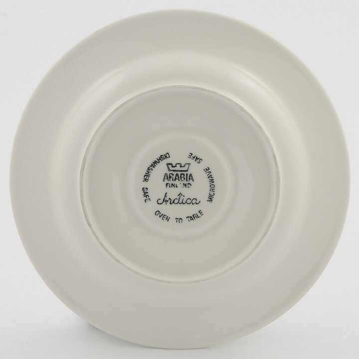 インケリ・レイヴォ  Arcticaシリーズ  白いコーヒーカップソーサー  14cm  1979年  [送料無料]  [サンプル画像]