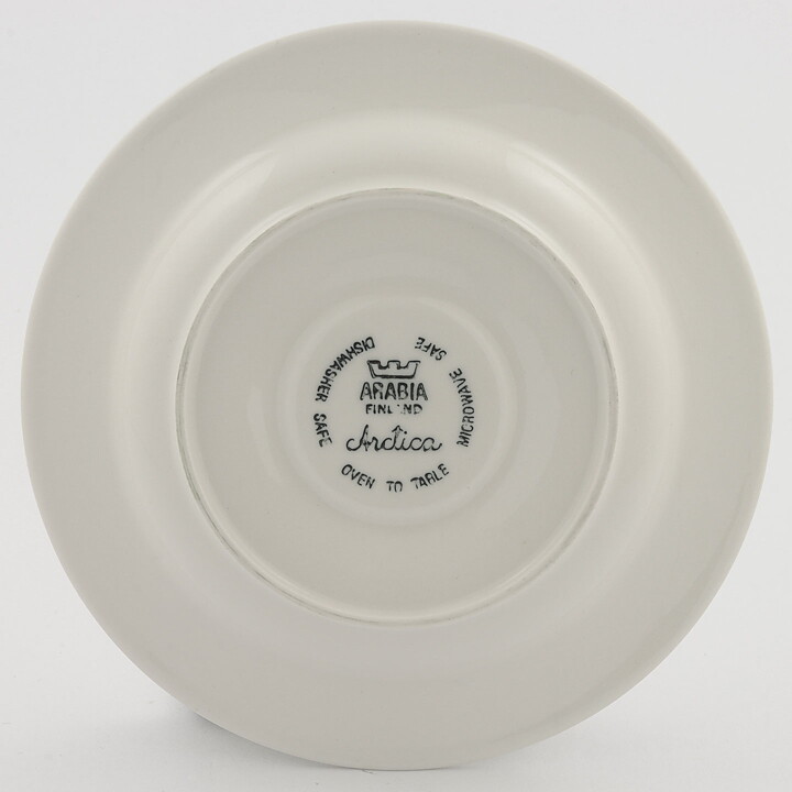 インケリ・レイヴォ  Arcticaシリーズ  白いコーヒーカップソーサー  14cm  1979年  [送料無料]  [サンプル画像]