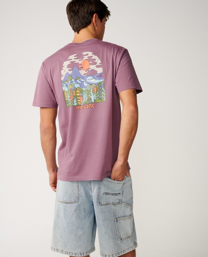 Rip Curl t-shirt Pacific Rinse Higgins dusty purple - 2