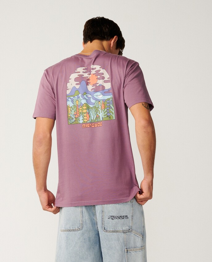 Rip Curl t-shirt Pacific Rinse Higgins dusty purple - 6
