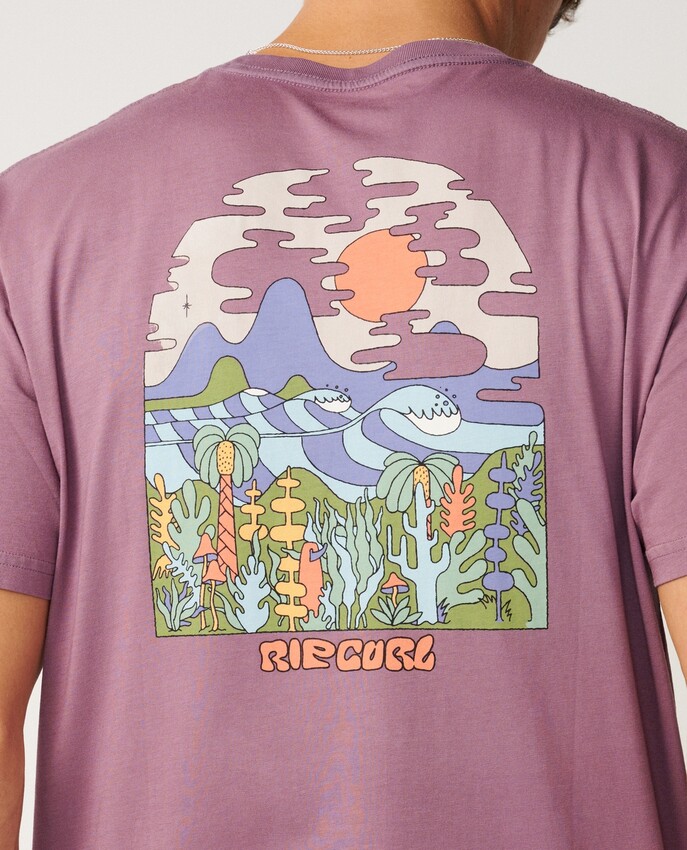 Rip Curl t-shirt Pacific Rinse Higgins dusty purple - 4