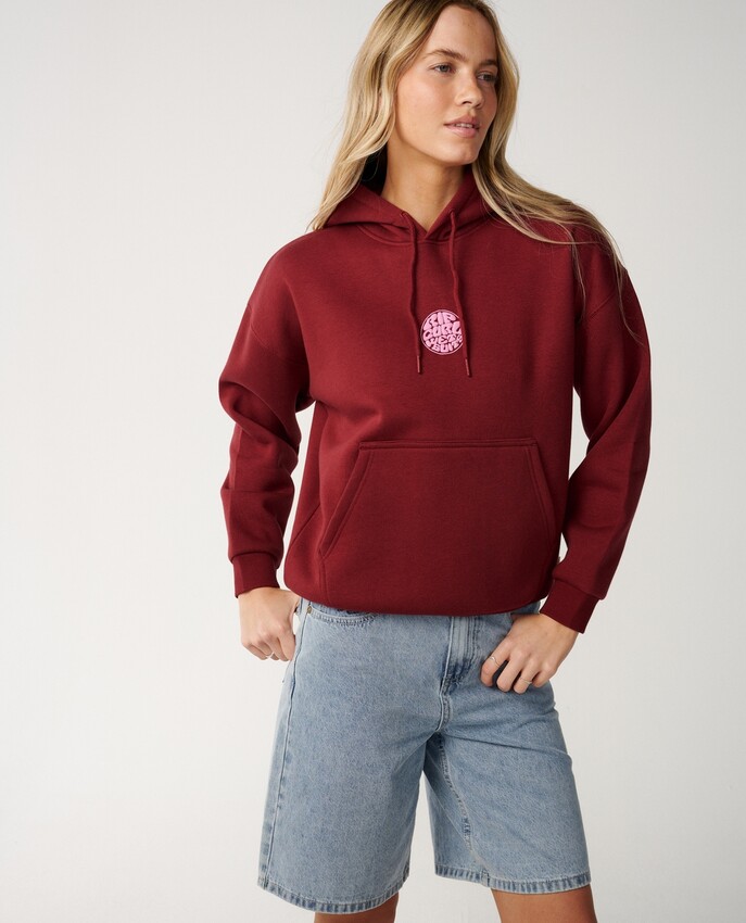Rip Curl hoodie dam Icons of surf dark plum