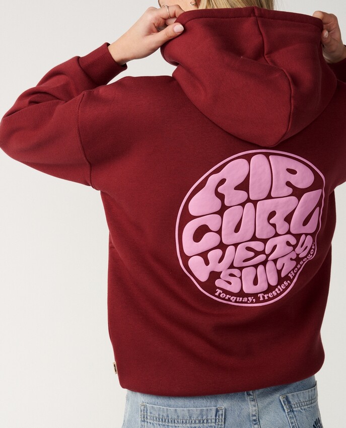 Rip Curl hoodie dam Icons of surf dark plum - 7