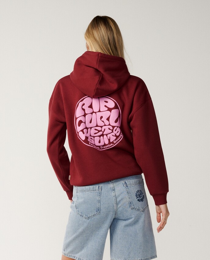Rip Curl hoodie dam Icons of surf dark plum - 4