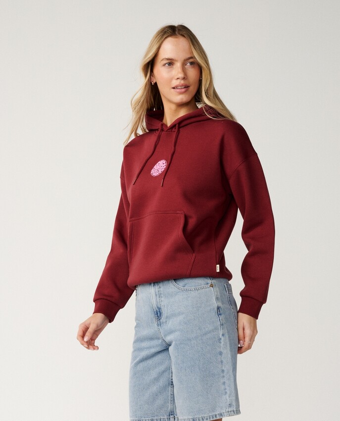 Rip Curl hoodie dam Icons of surf dark plum - 5