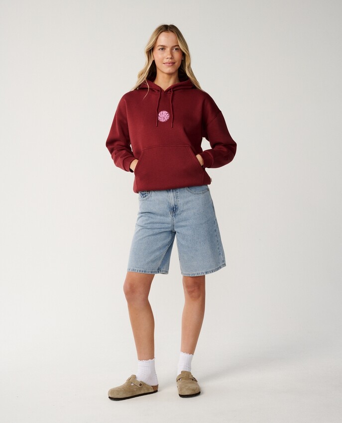 Rip Curl hoodie dam Icons of surf dark plum - 6