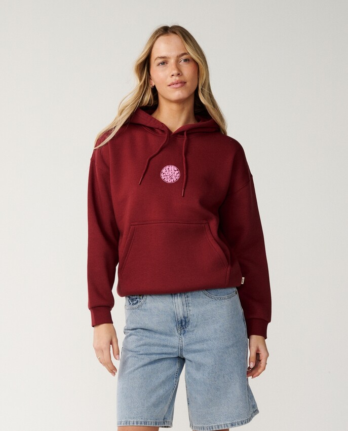 Rip Curl hoodie dam Icons of surf dark plum - 2