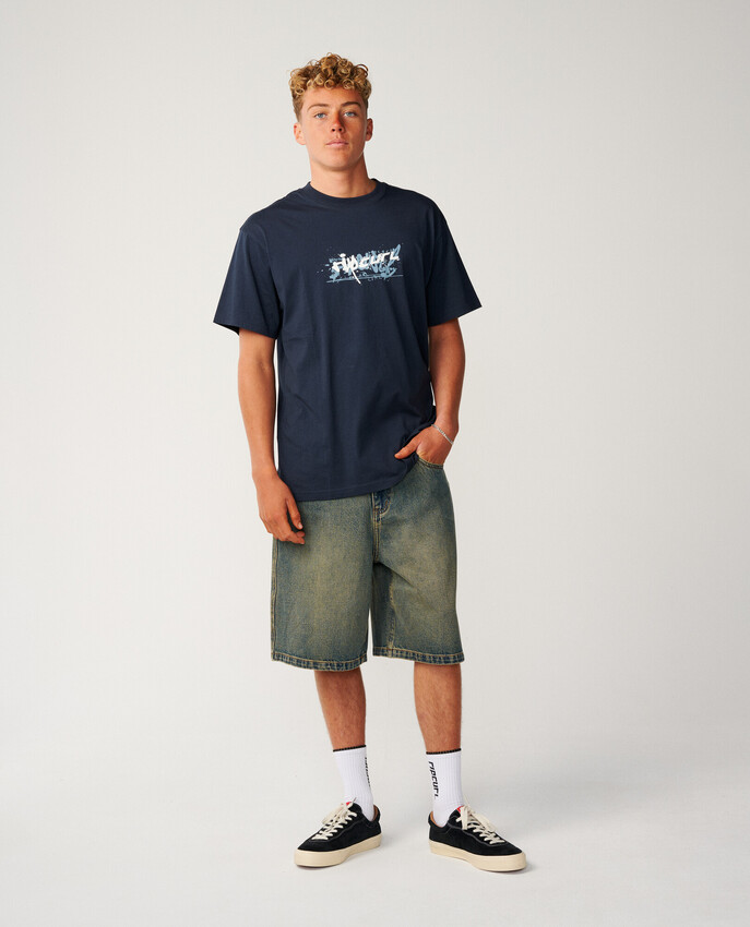 Rip Curl t-shirt Archive mashup dark navy - 5