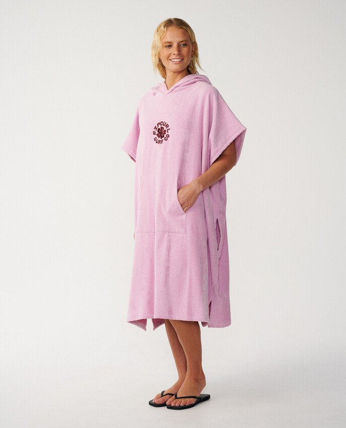 Rip Curl poncho dam Icon hooded mauve - 2
