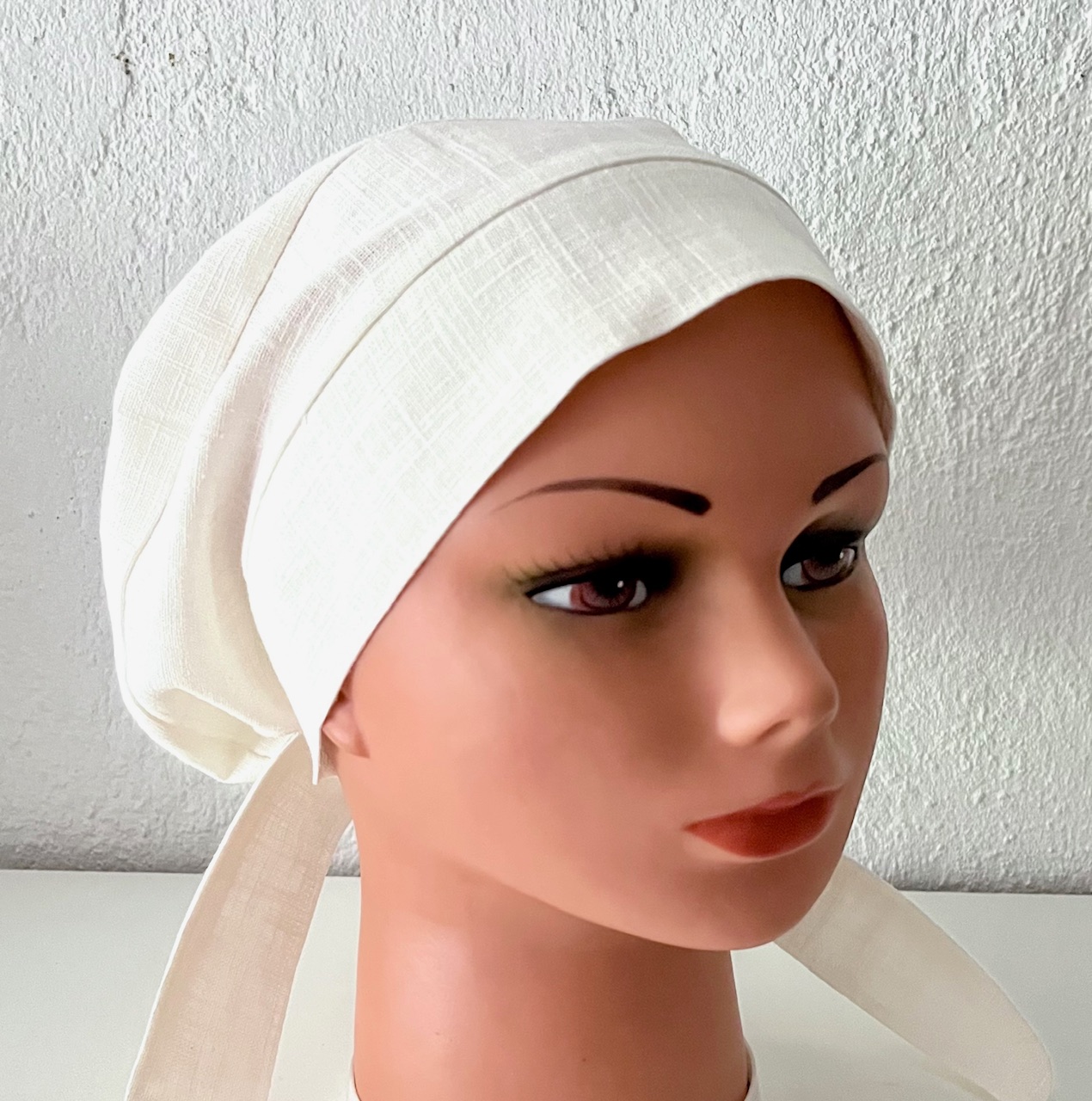 Bonnet/Sjalett Lina  - vit